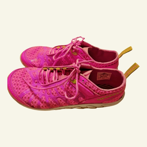 Merrell Neon Pink Crush Glove Barefoot Athletic Shoe; Size 9 Medium - Picture 2 of 5